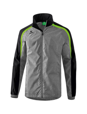 ERIMA Liga 2.0 Allwetterjacke grau melange/schwarz/green gecko (Sonderposten)