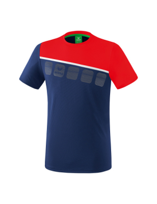 ERIMA 5-C T-Shirt new navy/rot/weiß (Sonderposten)