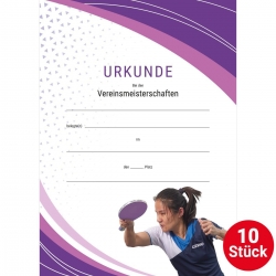 GEWO Set 10x Urkunde Damen mit Text