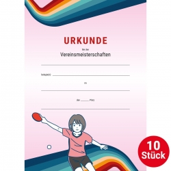 GEWO Set 10x Urkunde Girls mit Text